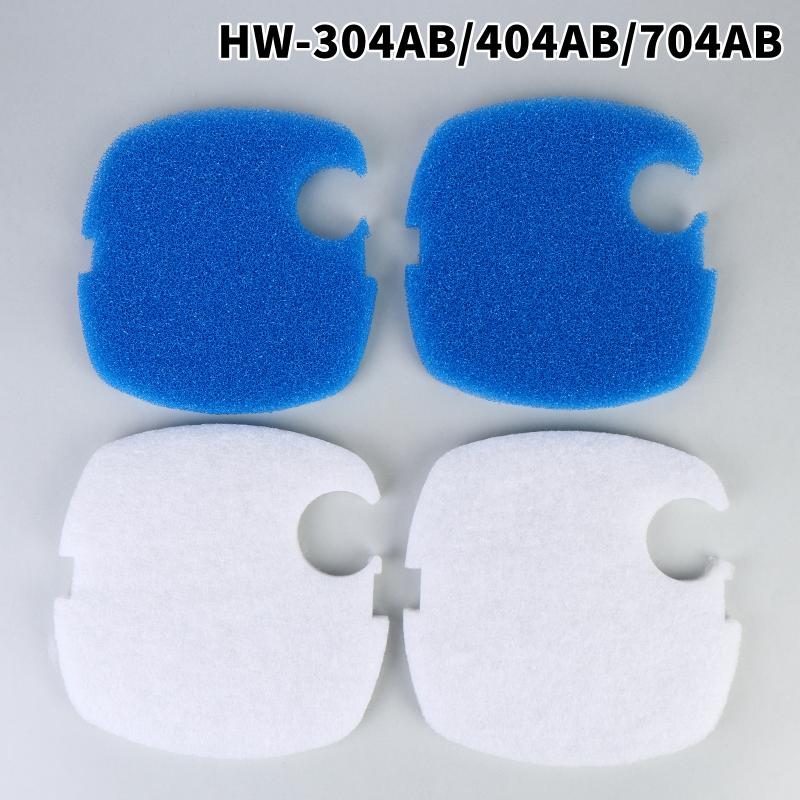 Aquarium Planted Filter - 水槽用スポンジフィルターパッド 304AB 404AB 704AB と互換性あり ブルーホワイト