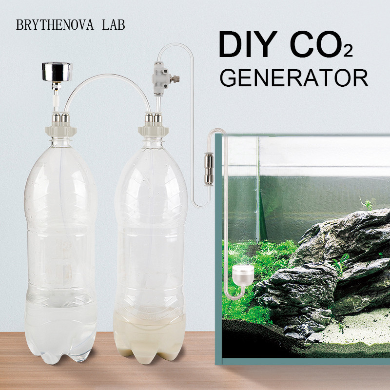 Planted Aquarium Co2 System - CO2発生器 水槽用CO2システムキット 発生器バルブボトル 反応装置 水槽用モスプラント用