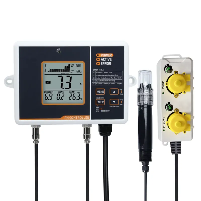 Aquarium Plant Factory - 工場直送デジタルpHコントローラー デュアルリレー出力 温度補償機能付き pH 4.5-8.5 理想的な水槽