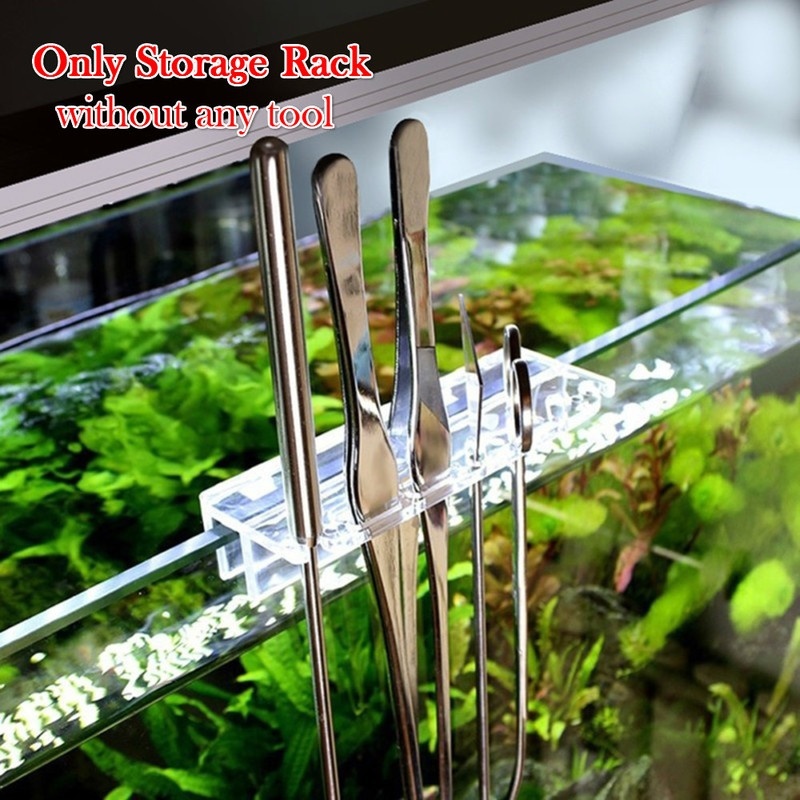 Planted Aquarium With Fish - 水族館の植物ツールホルダー,新しい1ピース,ピンセット用のアクリル収納ブラケット,スクレーパー,水槽洗浄ツールホルダー