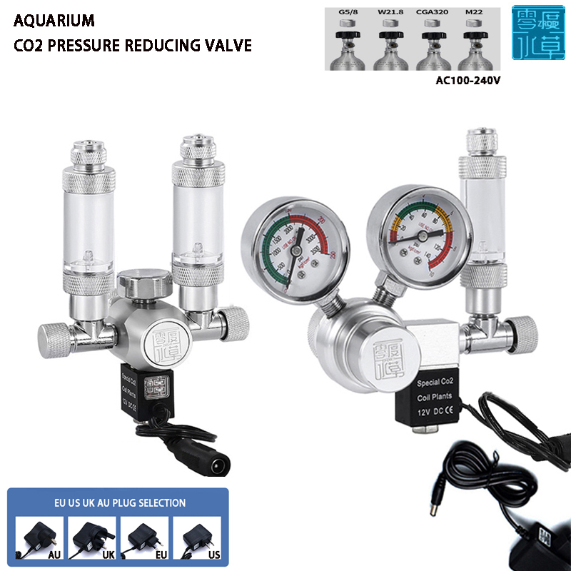Planted Aquarium Co2 System - Co2レギュレーターソレノイドバルブ,バブルメーター,水グラス,ハイドロポニック制御システム,減圧弁,水族館