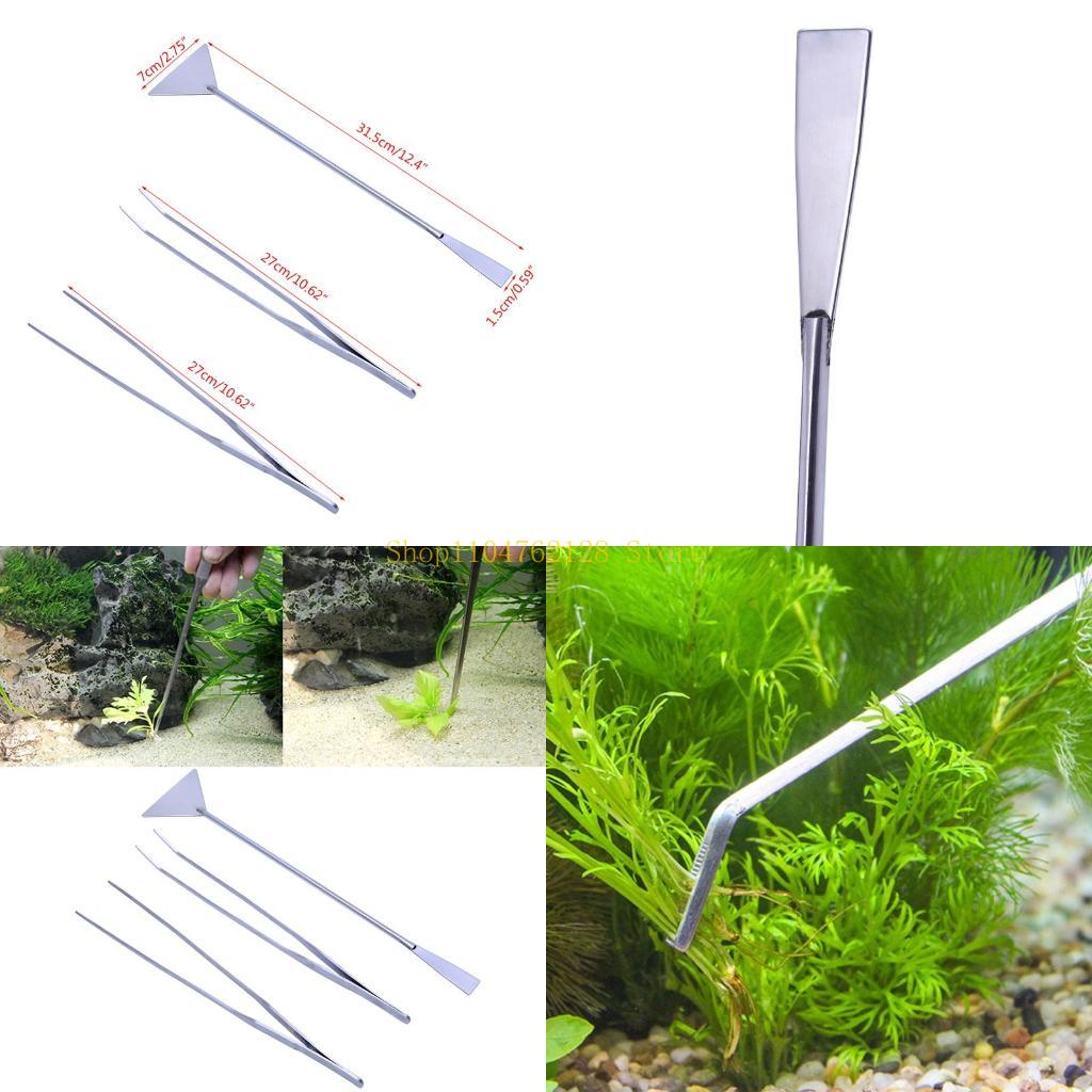 Planted Aquarium Starter Kit - 3 パック水族館ピンセットスパチュラツールステンレス鋼クリーニングツールキットベストセール