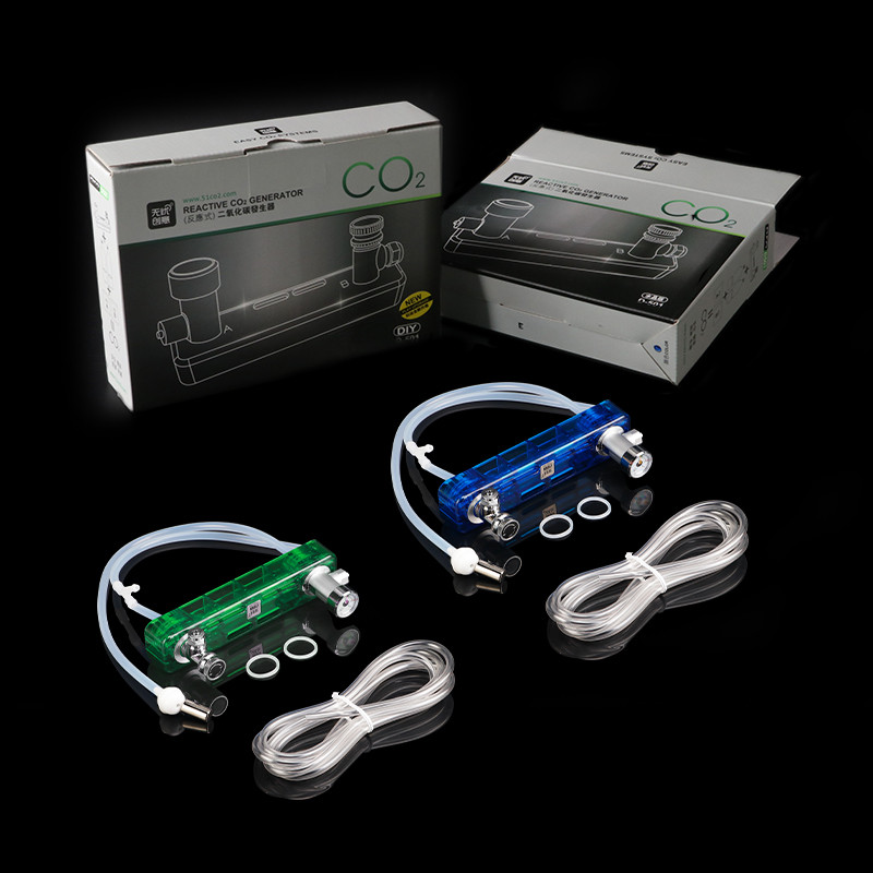 Planted Aquarium Co2 System - CO2発生器システムキット、圧力計付き安全バルブ、エアフローアジャスター、水槽用CO2ディフューザー