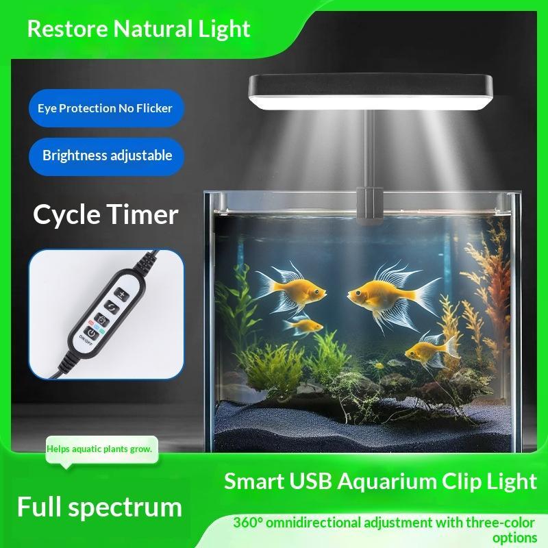 LED防水水槽ライト 360度調整可能角度 タイマー付きサイ - Aquarium Planting のレビューと価格