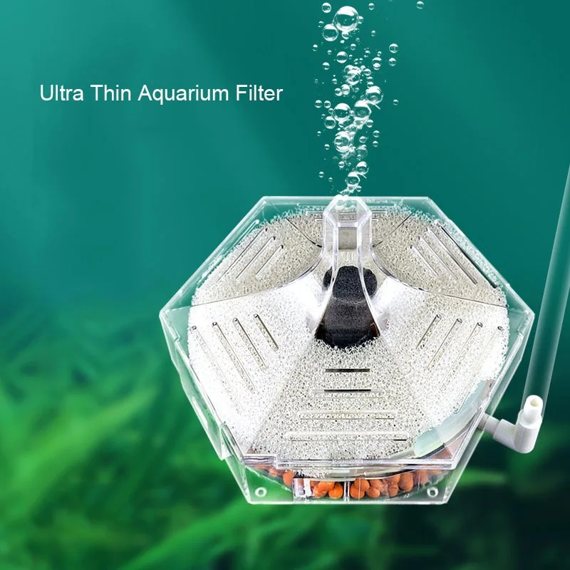 超薄型水槽フィルター 透明生化学スポンジフィルター 小型水槽 - Aquarium Planted Filter のレビューと価格