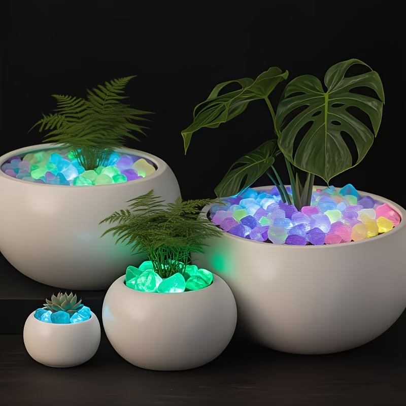 300個入り発光小石セット、0.9〜1.5cm樹脂製グロース - Aquarium Planting のレビューと価格