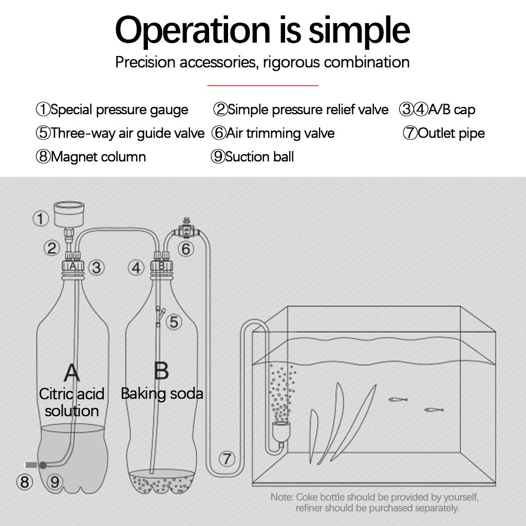 CO2システム発生器水槽キット 家庭用植栽水槽セットアップ用 - Aquarium Planted Tank Setup のレビューと価格