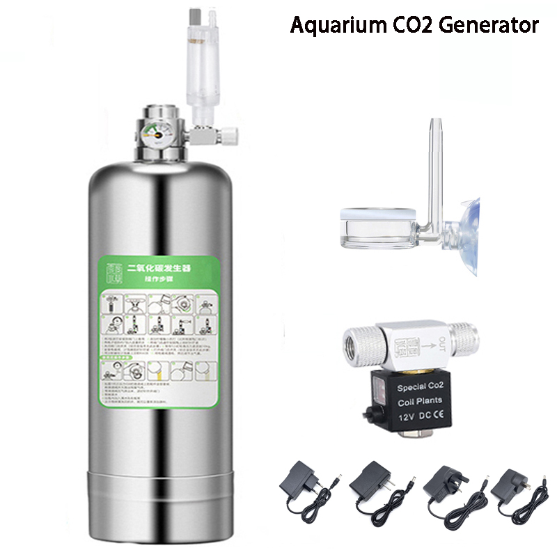 水族館CO2ジェネレーターシステムキット、ステンレス鋼シリン - Planted Aquarium Co2 System のレビューと価格