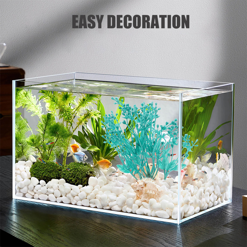 2個入りプラスチック製水槽用植物、リアルな人工水草、魚水槽の - Aquarium Planted Tank Setup のレビューと価格