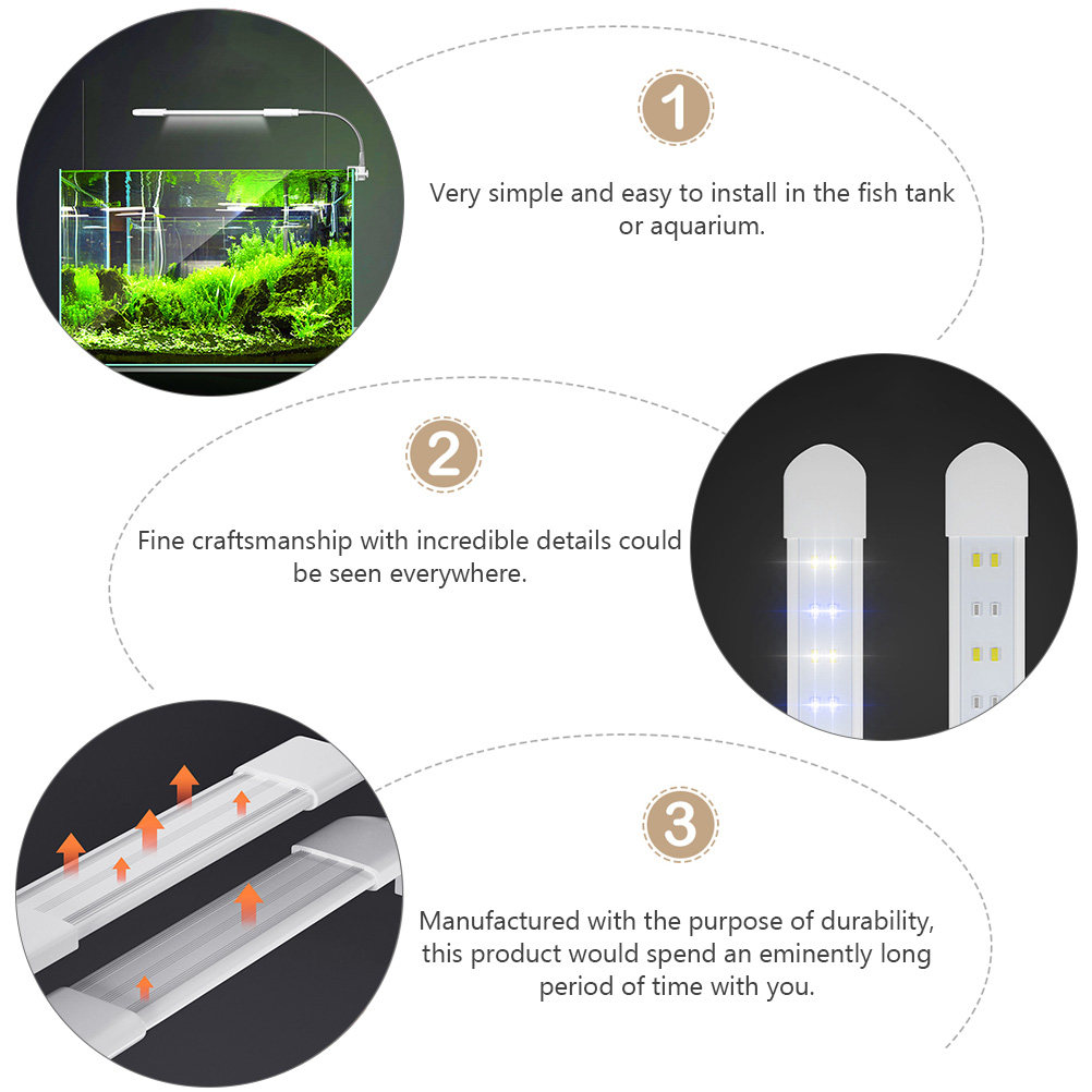 1 個水族館照明水槽クリップランプ LED 水生植物ランプ耐 - Aquarium Planted Tank Setup のレビューと価格